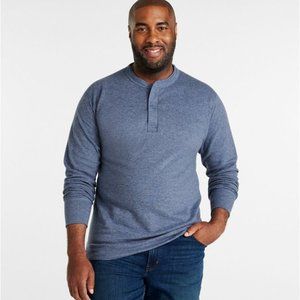 Men's Two-Layer River Driver's Shirt, Traditional Fit Henley Size M